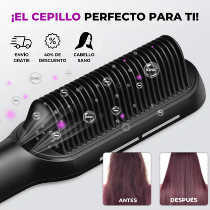 BEAUTY HAIR-  Cepillo eléctrico alisador