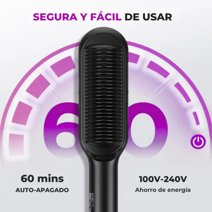 BEAUTY HAIR-  Cepillo eléctrico alisador